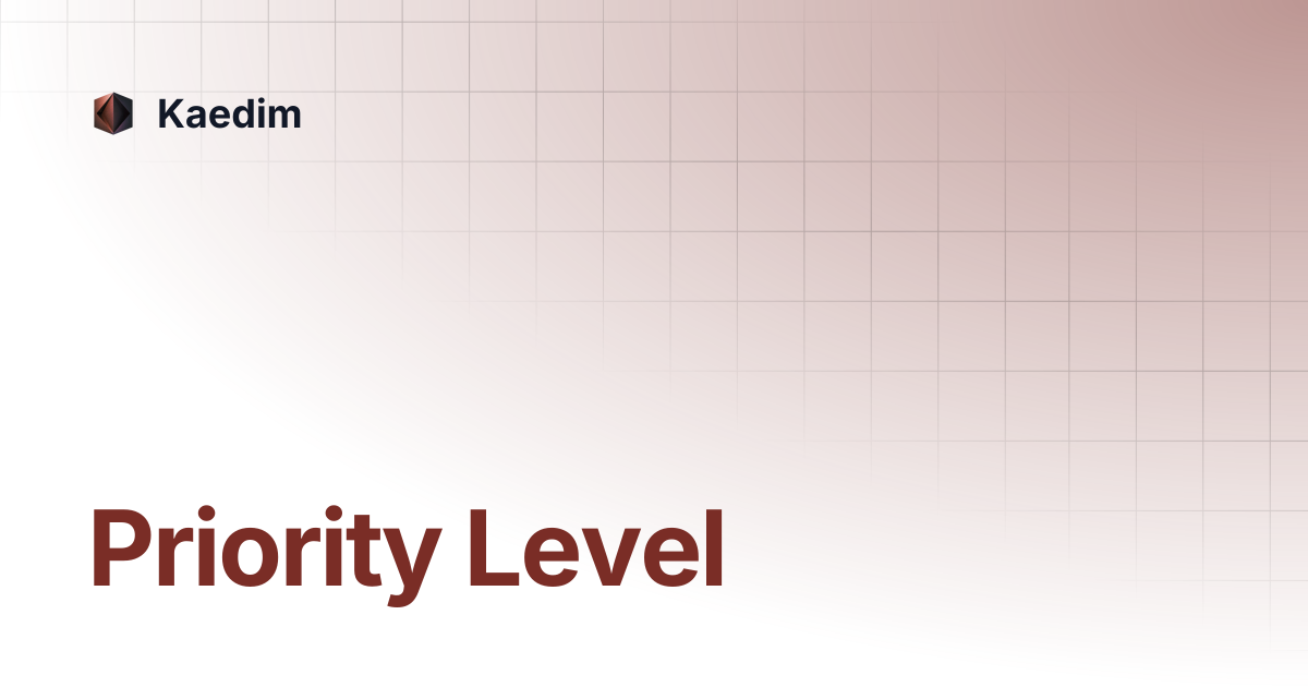 Priority Level | Kaedim